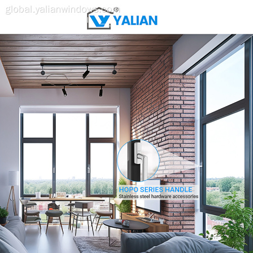  Aluminum Casement Aluminum Alloy Casement Window Tempered Glass Double Glazing Factory